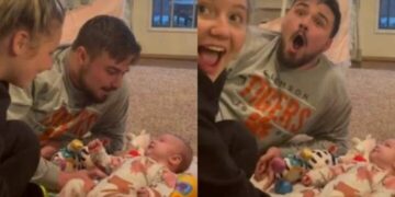 Bebê fala ‘eu te amo’ pela primeira vez aos 2 meses e viraliza na internet; veja vídeo